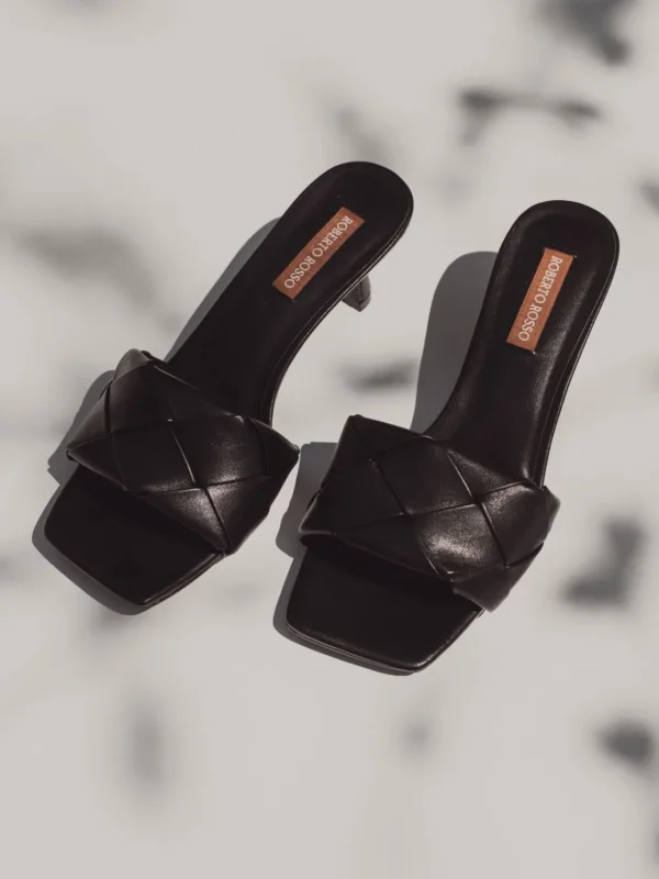 Roberto Rosso Sandaler | Pensko>Banche Black Mules