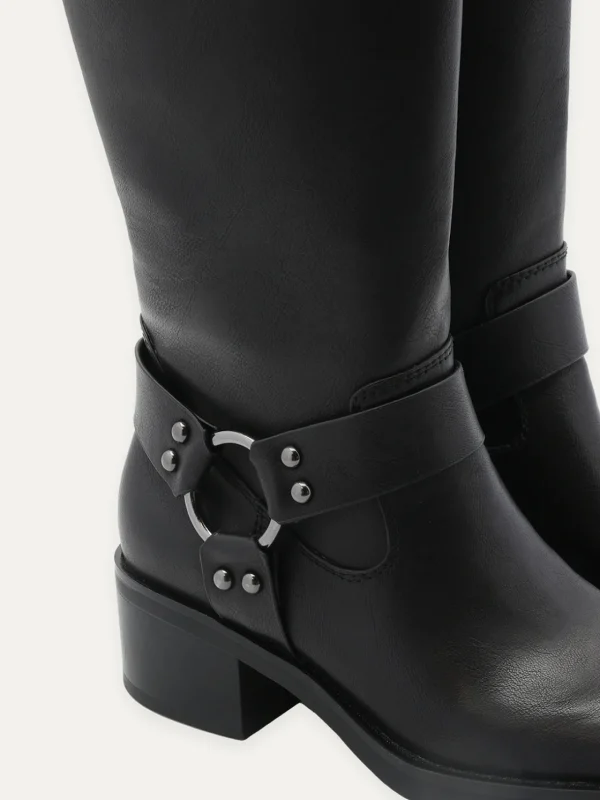 Roberto Rosso Skoletter Og Boots>Camperos High Bikerboot Black
