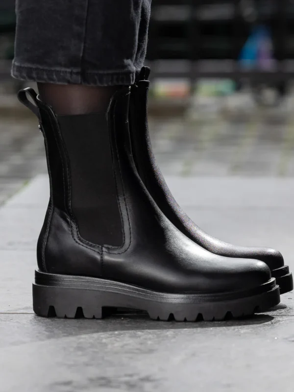 Roberto Rosso Skoletter Og Boots>Castro Leather Chelsea Black