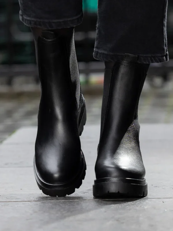 Roberto Rosso Skoletter Og Boots>Castro Leather Chelsea Black