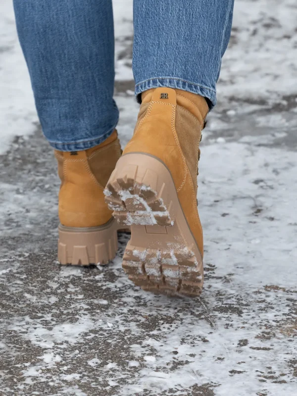 Roberto Rosso Vintersko | Skoletter Og Boots>Combat Leather Boot Warm Tan