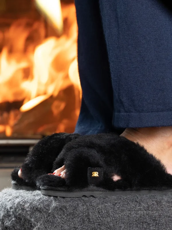 Roberto Rosso Tøfler>Crossy Sheepskin Black