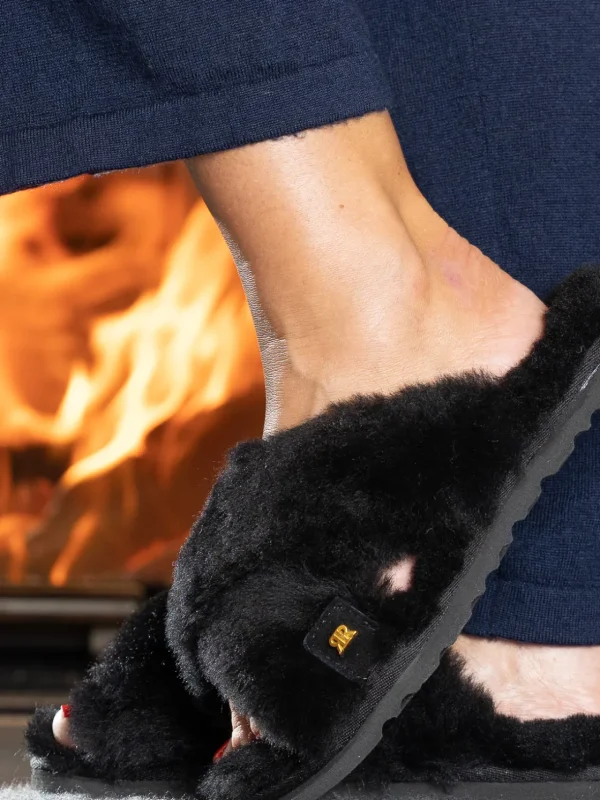 Roberto Rosso Tøfler>Crossy Sheepskin Black