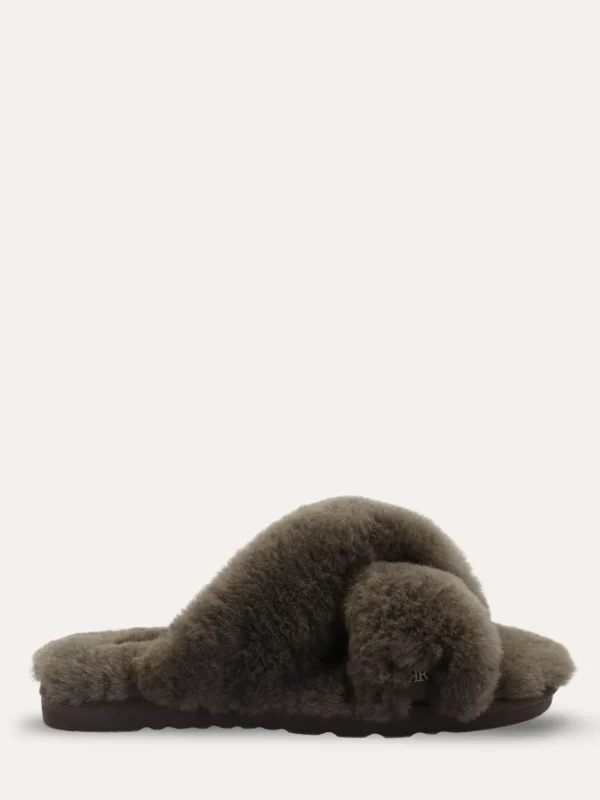 Roberto Rosso Tøfler>Crossy Sheepskin Brown