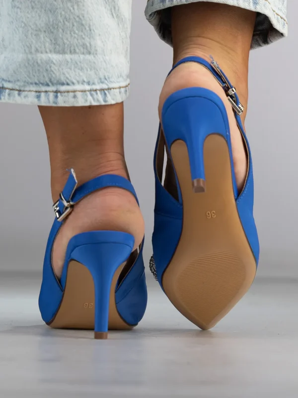 Roberto Rosso Pensko>Dester Satin Turquoise Pumps