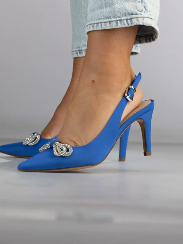 Roberto Rosso Pensko>Dester Satin Turquoise Pumps
