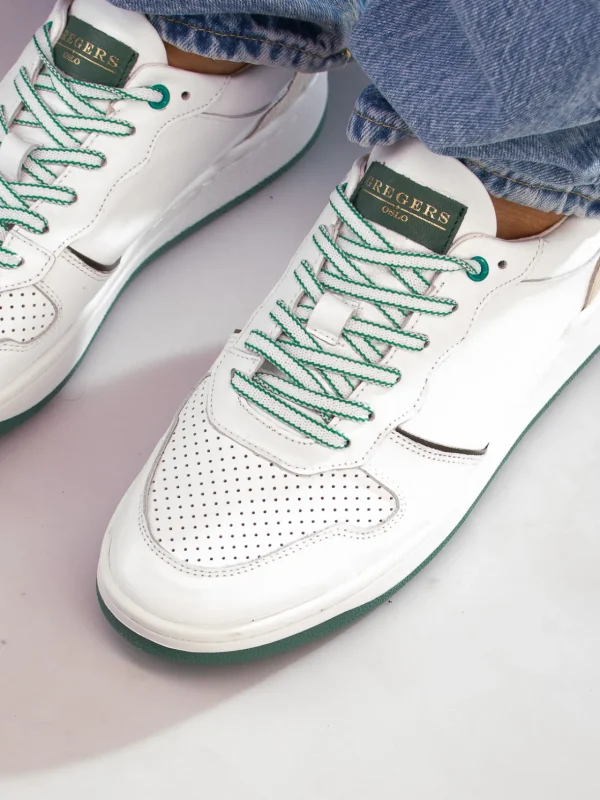 Gregers Sneakers>– Clay Leather White Green