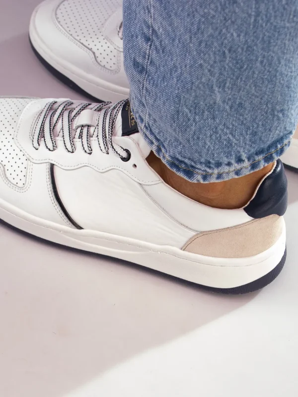 Gregers Sneakers>– Clay Leather White Blue