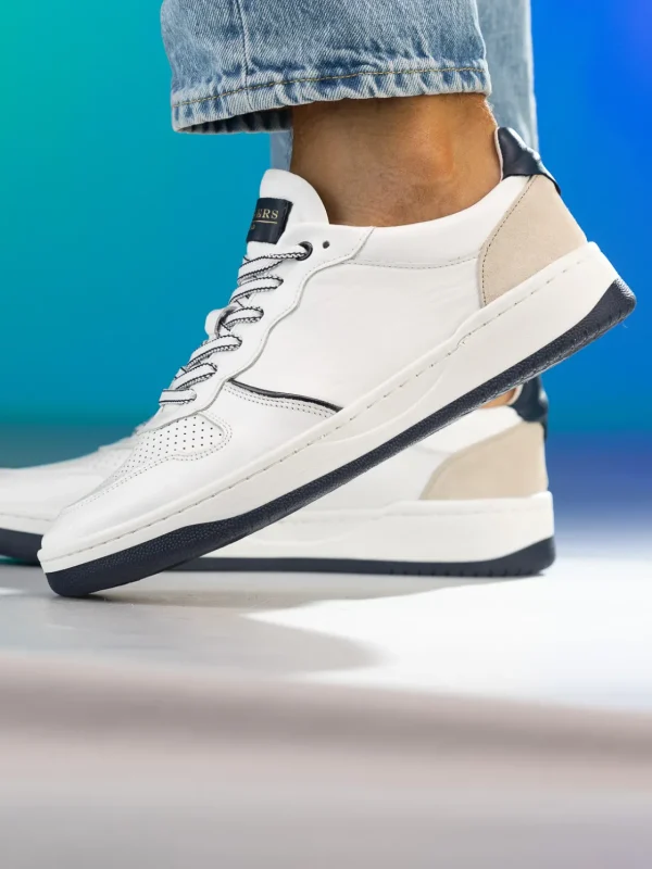 Gregers Sneakers>– Clay Leather White Blue