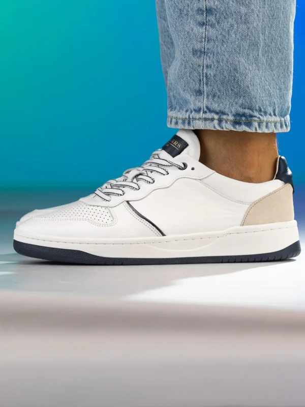 Gregers Sneakers>– Clay Leather White Blue