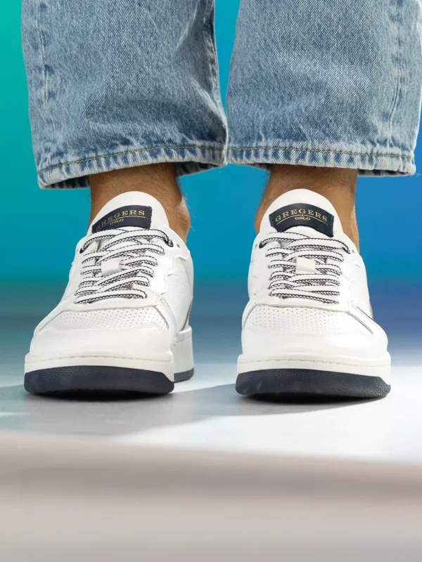 Gregers Sneakers>– Clay Leather White Blue