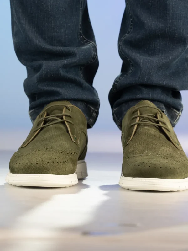 Gregers Pensko>– Sport Brogue Green Suede