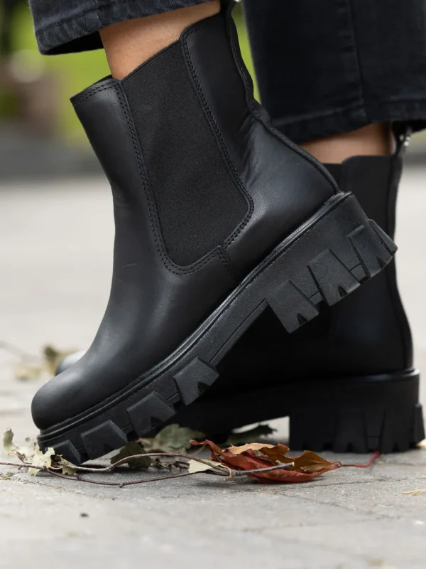 Roberto Rosso Skoletter Og Boots>Leather Combat Chelsea