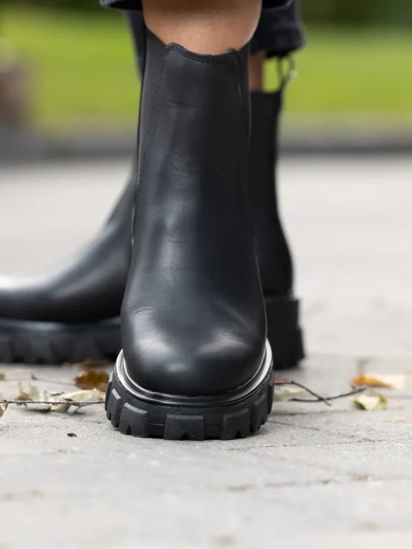 Roberto Rosso Skoletter Og Boots>Leather Combat Chelsea Warm