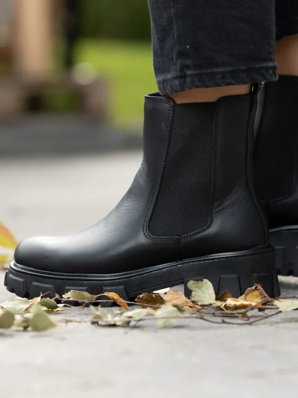 Roberto Rosso Skoletter Og Boots>Leather Combat Chelsea Warm