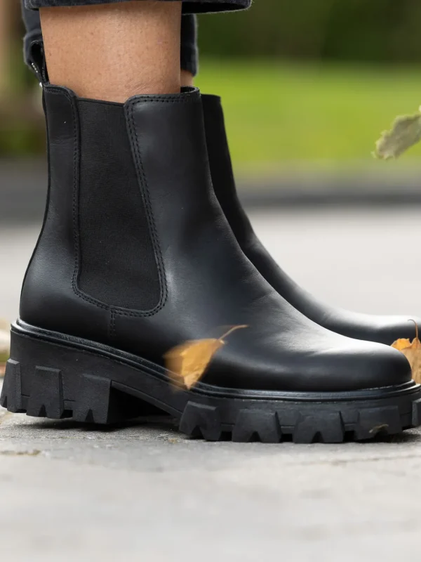 Roberto Rosso Skoletter Og Boots>Leather Combat Chelsea Warm
