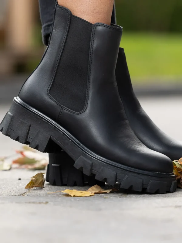 Roberto Rosso Skoletter Og Boots>Leather Combat Chelsea Warm