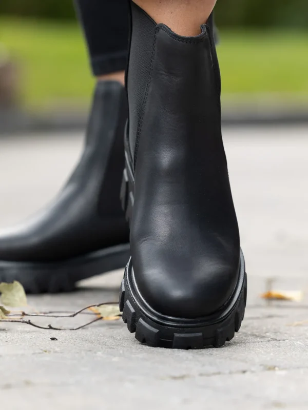 Roberto Rosso Skoletter Og Boots>Leather Combat Chelsea Warm