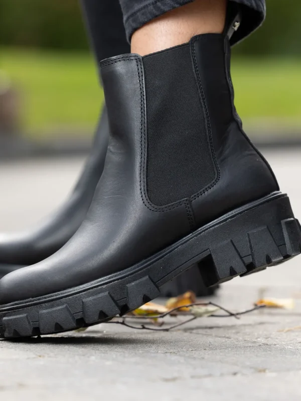 Roberto Rosso Skoletter Og Boots>Leather Combat Chelsea Warm