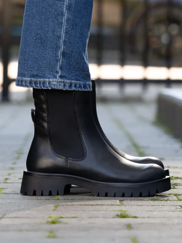 Roberto Rosso Skoletter Og Boots>Livo Leather Chelsea Black