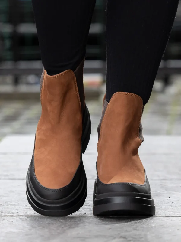 Roberto Rosso Skoletter Og Boots>Lorena Leather Boot Brown