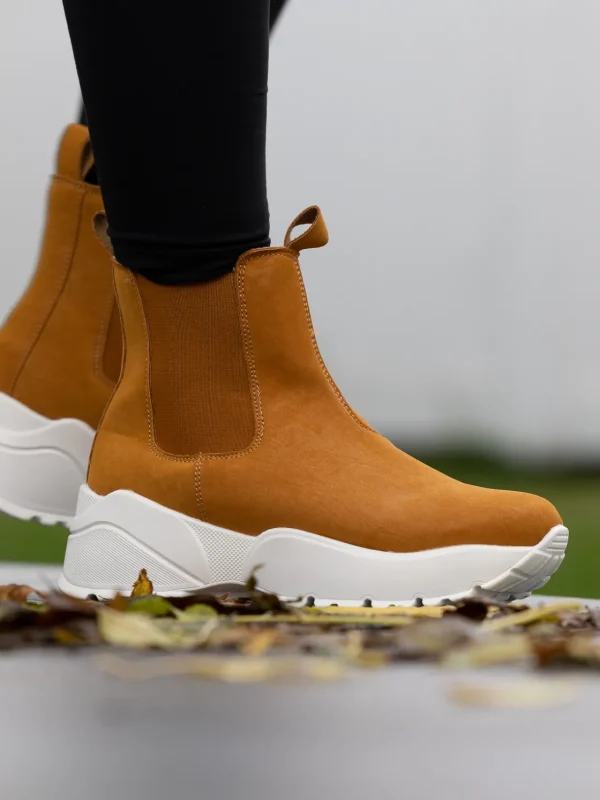 Noodles Skoletter Og Boots>– Chunko Chelsea Camel