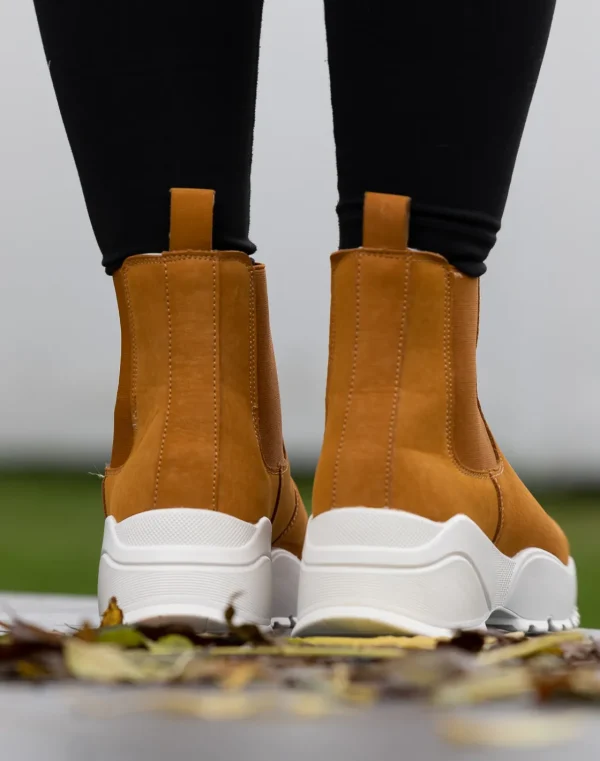 Noodles Skoletter Og Boots>– Chunko Chelsea Camel