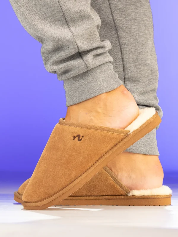 Noodles Tøfler>– Hut Wool Slipper Camel